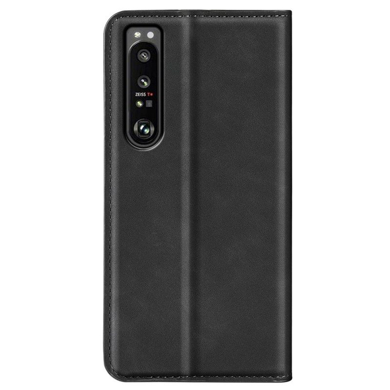 Folio Cover Sony Xperia 1 IV Custodia in pelle Caramella