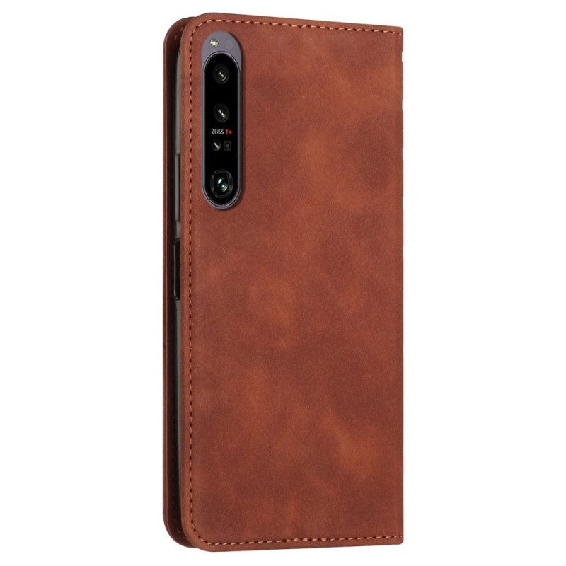 Folio Cover Sony Xperia 1 IV Custodia in pelle Modello In Pelle Stile 3d