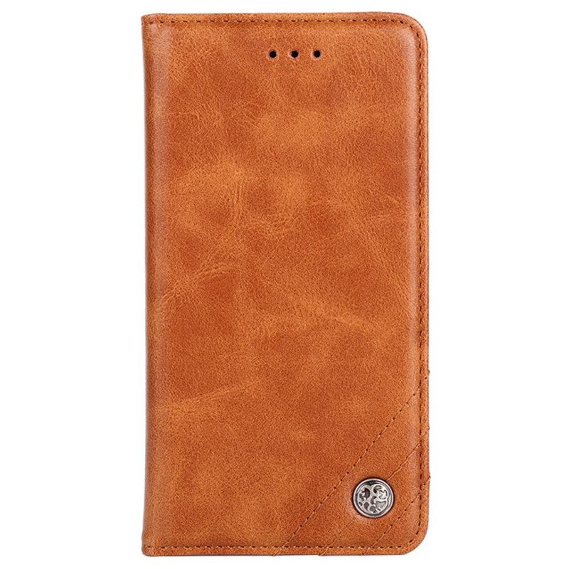 Folio Cover Sony Xperia 1 IV Custodia in pelle Rivetti Decorativi