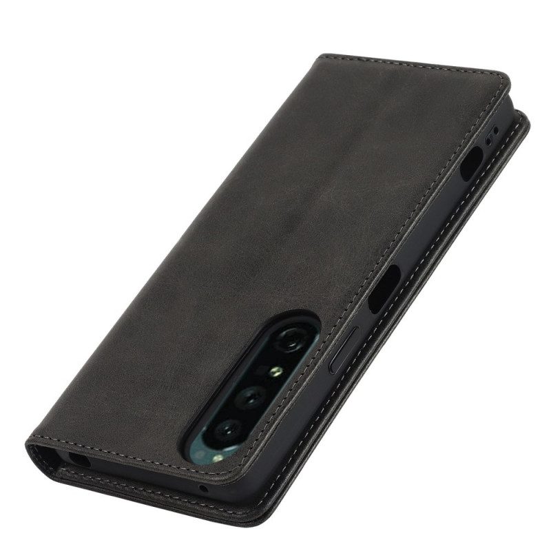 Folio Cover Sony Xperia 1 IV Custodia in pelle Stile Classico