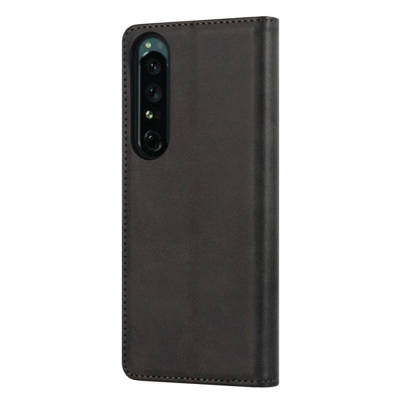 Folio Cover Sony Xperia 1 IV Custodia in pelle Stile Classico