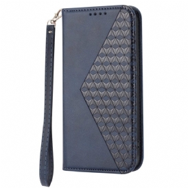 Folio Cover Sony Xperia 1 IV Custodia in pelle Stile In Pelle Modello 3d Con Cinturino