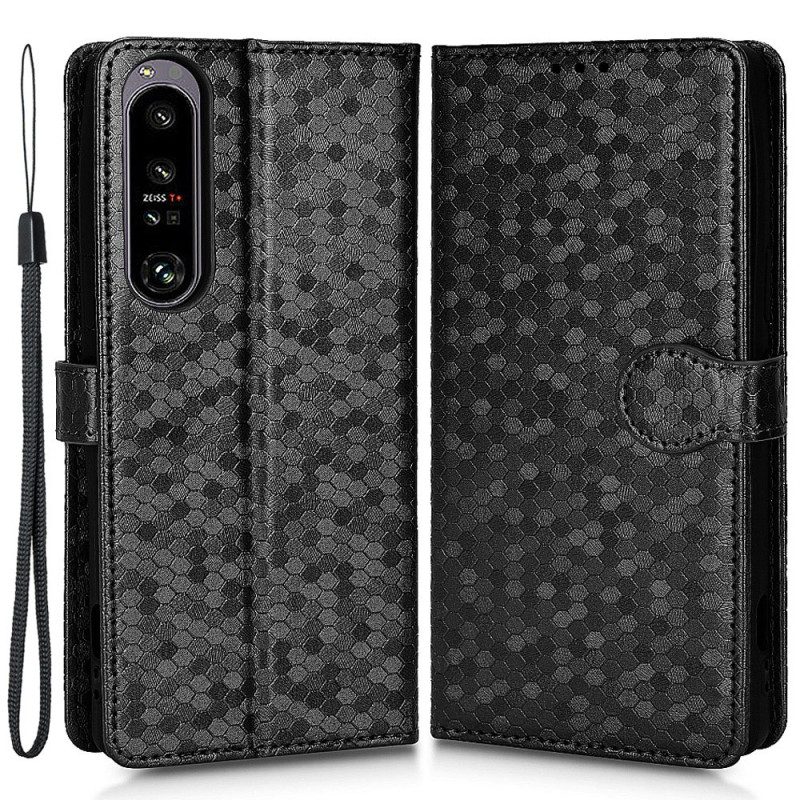 Folio Cover Sony Xperia 1 IV Design Con Cinturino 3d