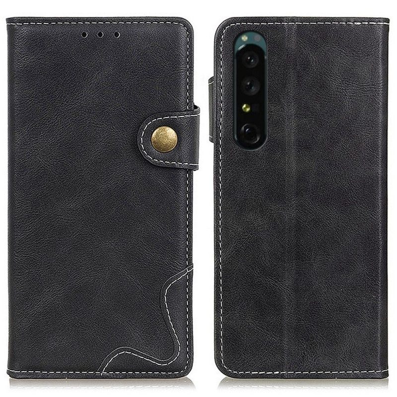 Folio Cover Sony Xperia 1 IV Disegno Di Cucito