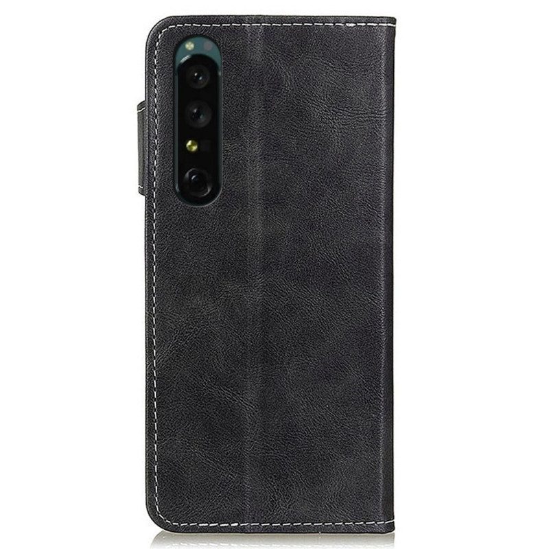 Folio Cover Sony Xperia 1 IV Disegno Di Cucito