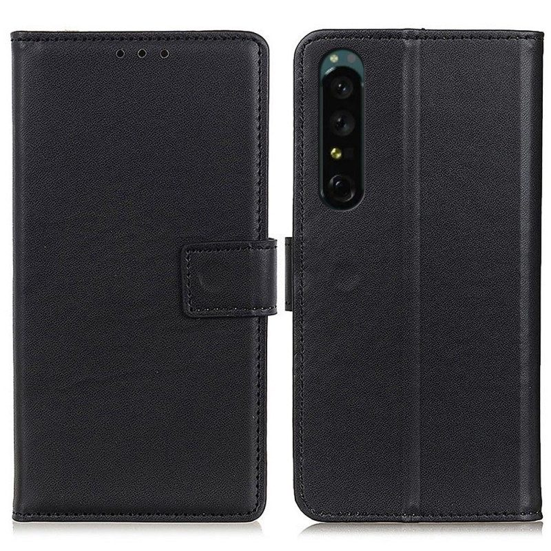 Folio Cover Sony Xperia 1 IV Ecopelle Tinta Unita