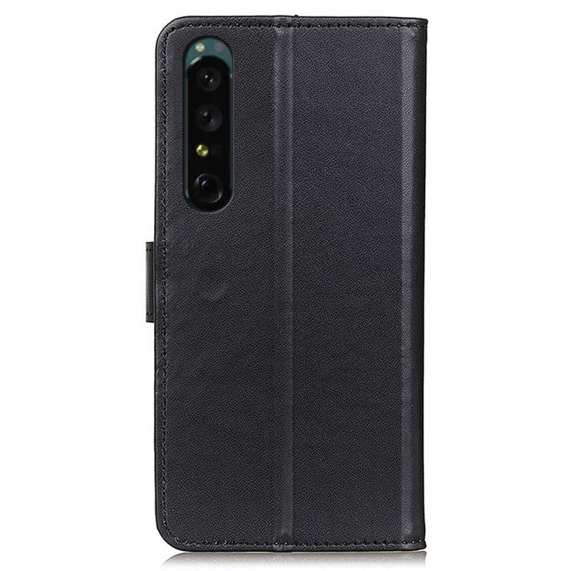 Folio Cover Sony Xperia 1 IV Ecopelle Tinta Unita