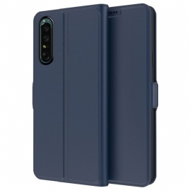 Folio Cover Sony Xperia 1 IV Effetto Pelle Sottile