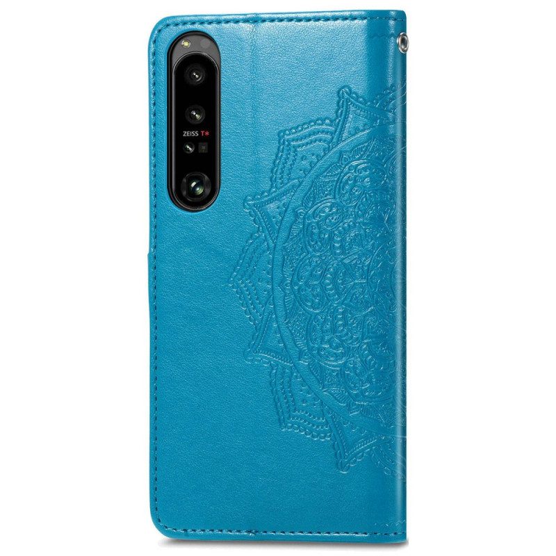 Folio Cover Sony Xperia 1 IV Mandala Sole Con Cordino