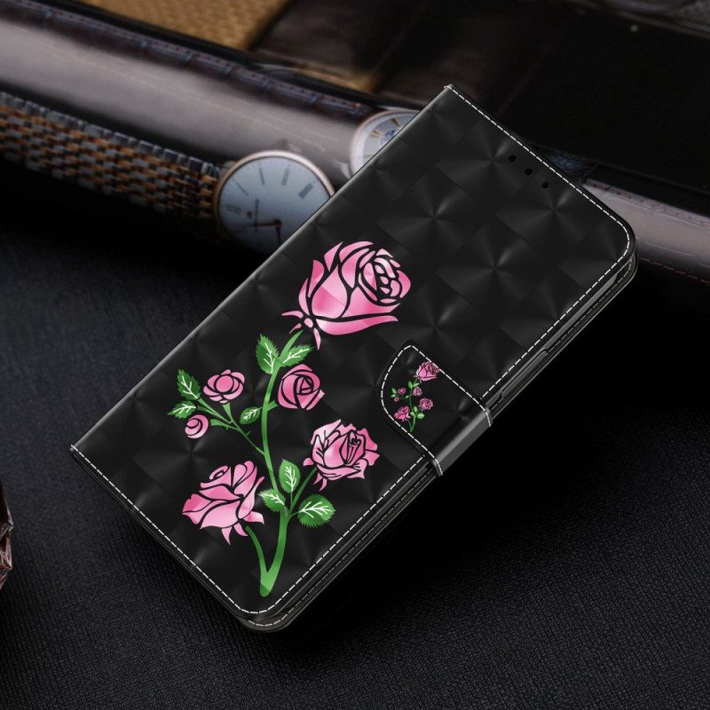 Folio Cover Sony Xperia 1 IV Rose Con Cordino