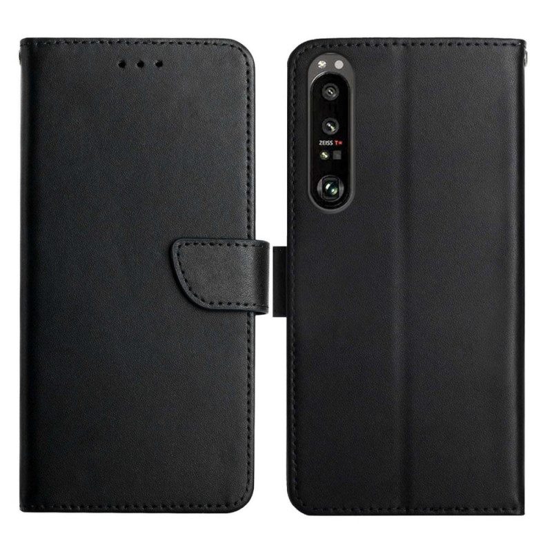 Folio Cover Sony Xperia 1 IV Vera Pelle Nappa