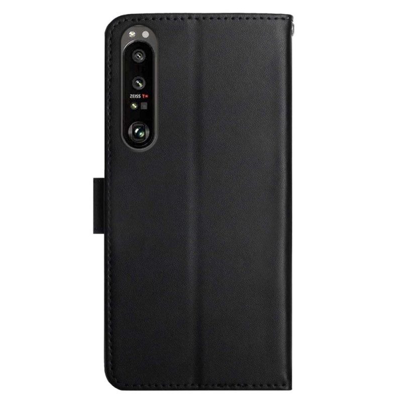 Folio Cover Sony Xperia 1 IV Vera Pelle Nappa