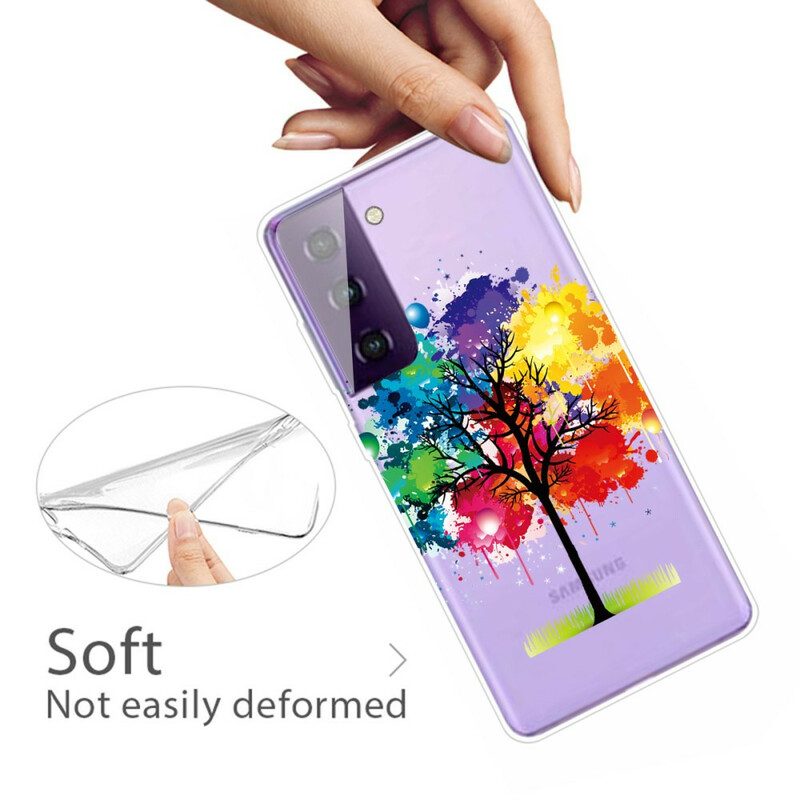 Cover Samsung Galaxy S21 FE Albero Dell'acquerello