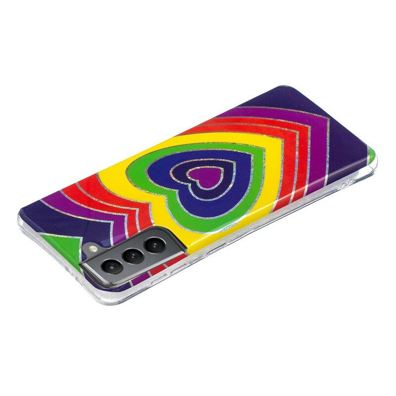 Cover Samsung Galaxy S21 FE Cuore Psichedelico