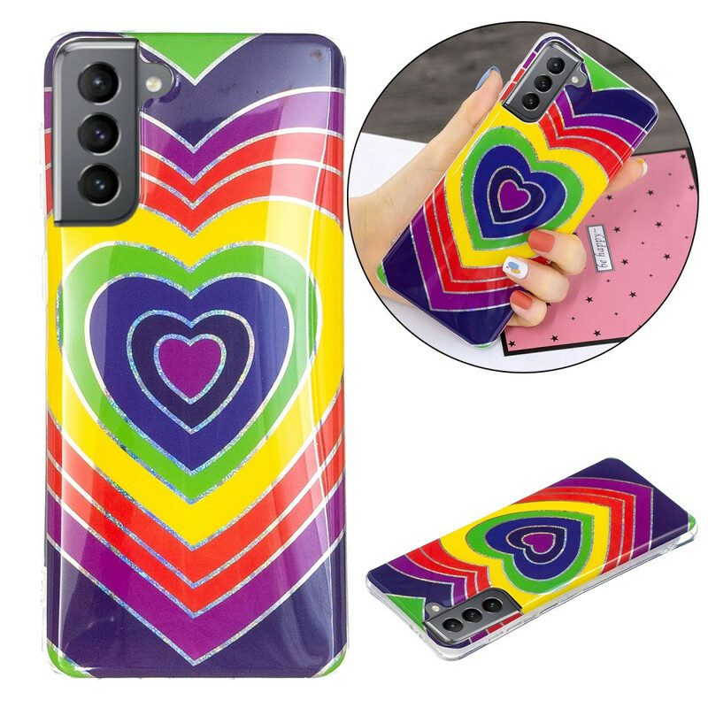 Cover Samsung Galaxy S21 FE Cuore Psichedelico