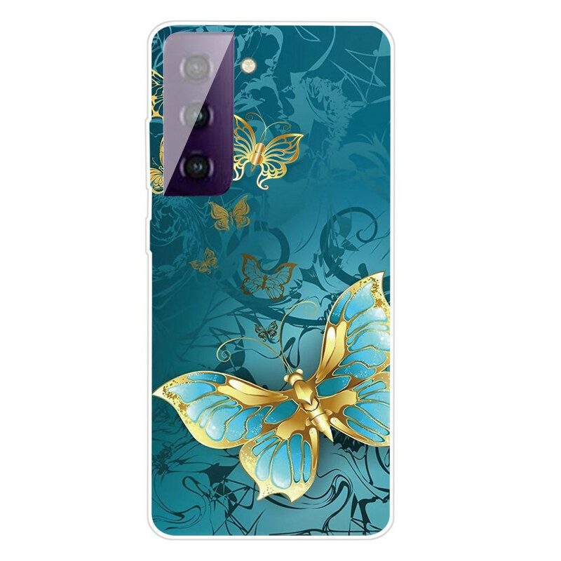 Cover Samsung Galaxy S21 FE Farfalle Flessibili