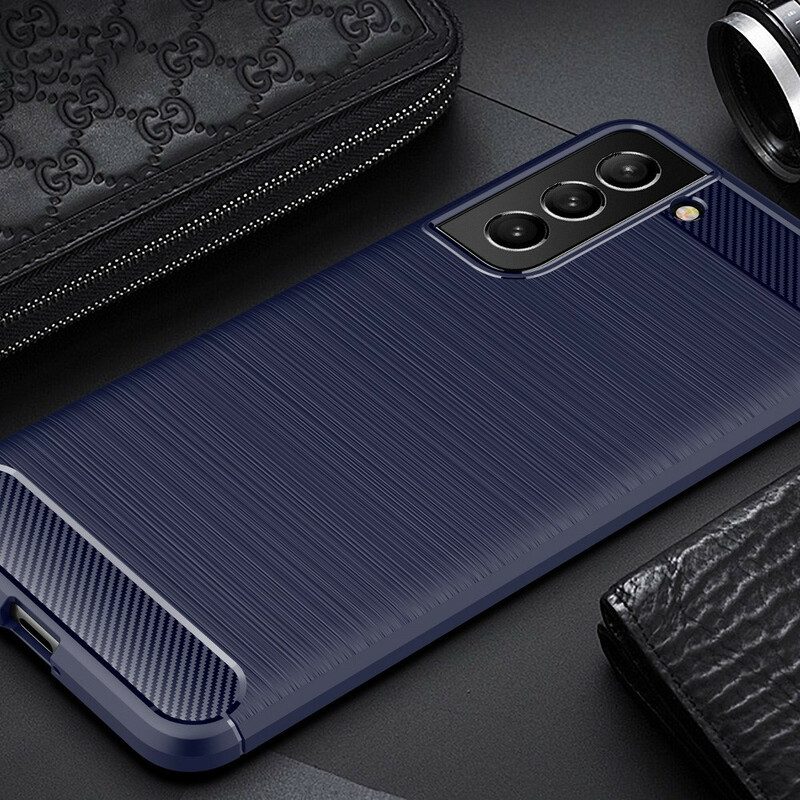 Cover Samsung Galaxy S21 FE Fibra Di Carbonio Spazzolata