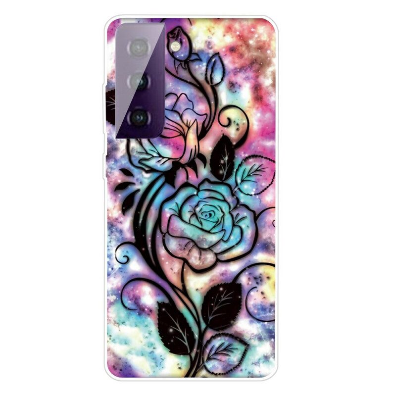 Cover Samsung Galaxy S21 FE Fiori Grafici