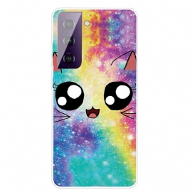 Cover Samsung Galaxy S21 FE Gatto Dei Cartoni Animati