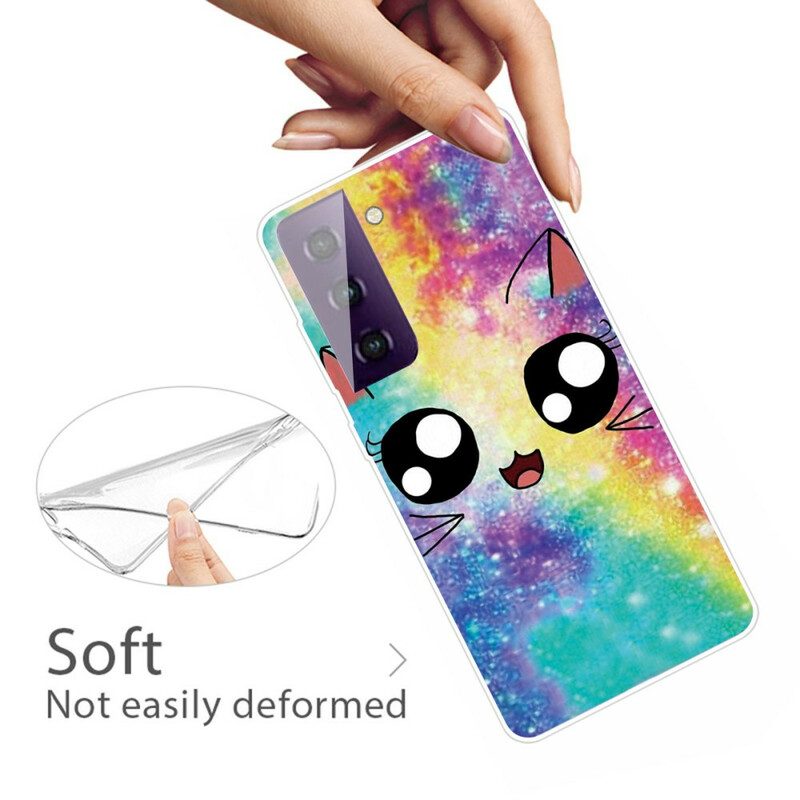 Cover Samsung Galaxy S21 FE Gatto Dei Cartoni Animati