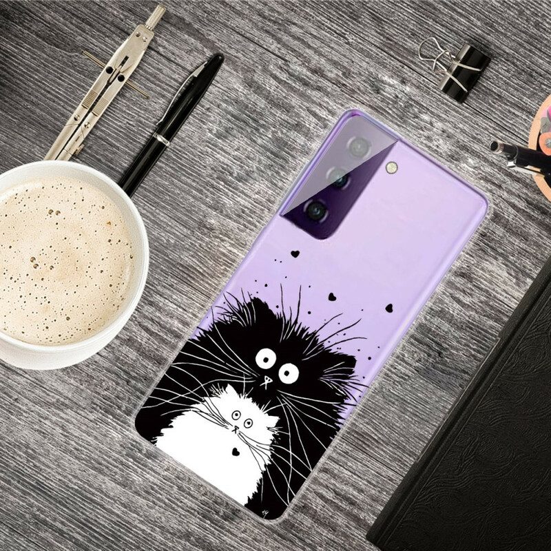 Cover Samsung Galaxy S21 FE Guarda I Gatti