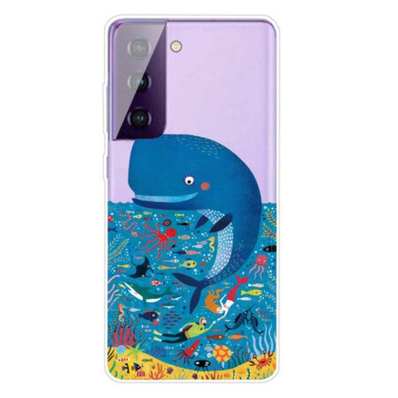 Cover Samsung Galaxy S21 FE Mondo Marino