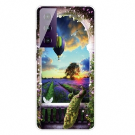 Cover Samsung Galaxy S21 FE Mongolfiera Flessibile