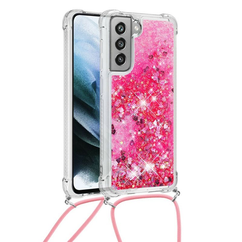 Cover Samsung Galaxy S21 FE Paillettes E Coulisse