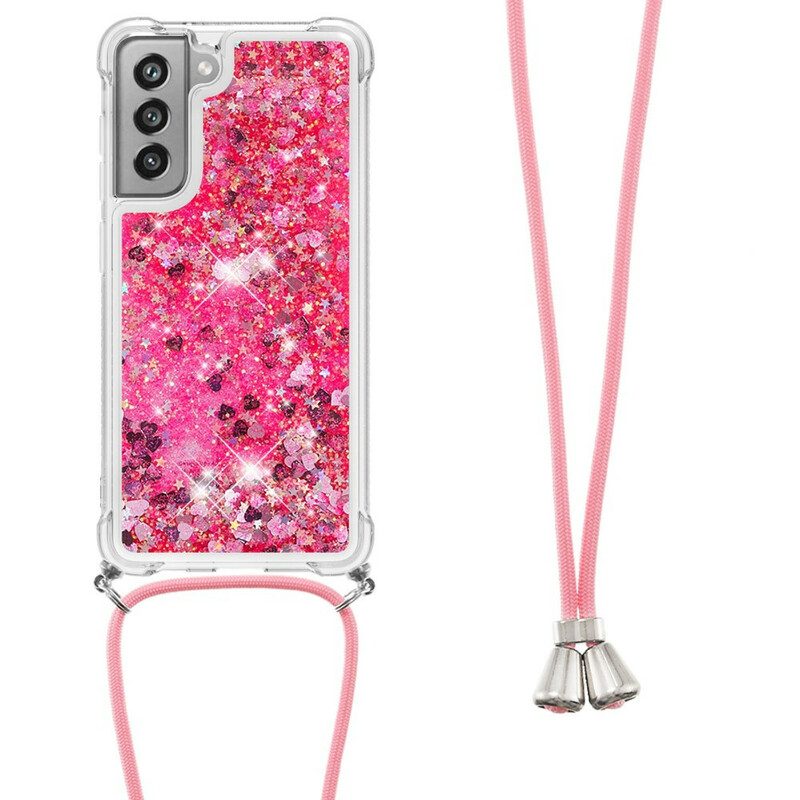 Cover Samsung Galaxy S21 FE Paillettes E Coulisse