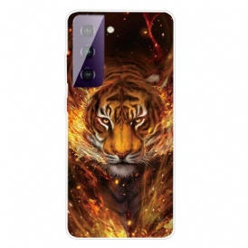 Cover Samsung Galaxy S21 FE Tigre Flessibile