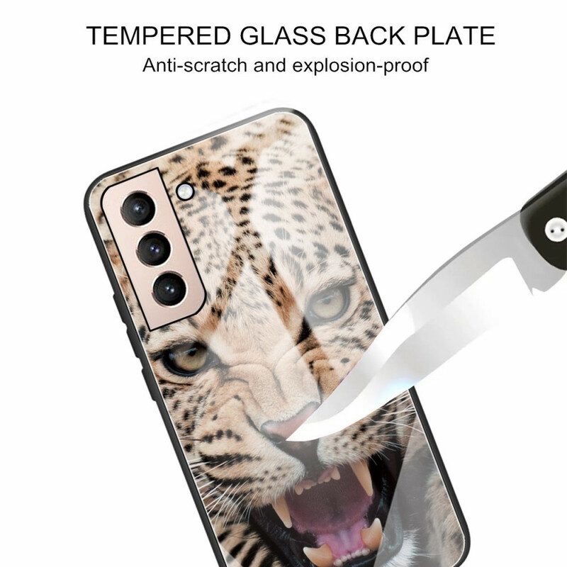 Cover Samsung Galaxy S21 FE Vetro Temperato Leopardo