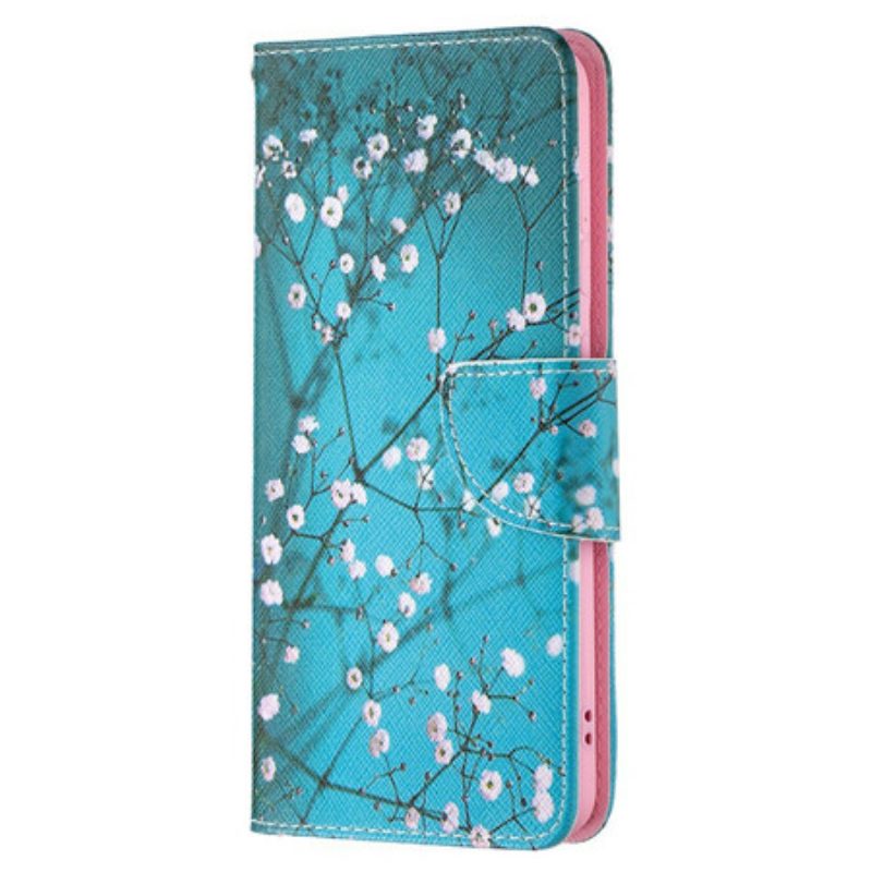 Custodia in pelle Samsung Galaxy S21 FE Albero In Fiore