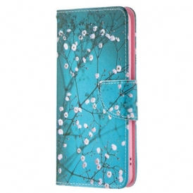 Custodia in pelle Samsung Galaxy S21 FE Albero In Fiore