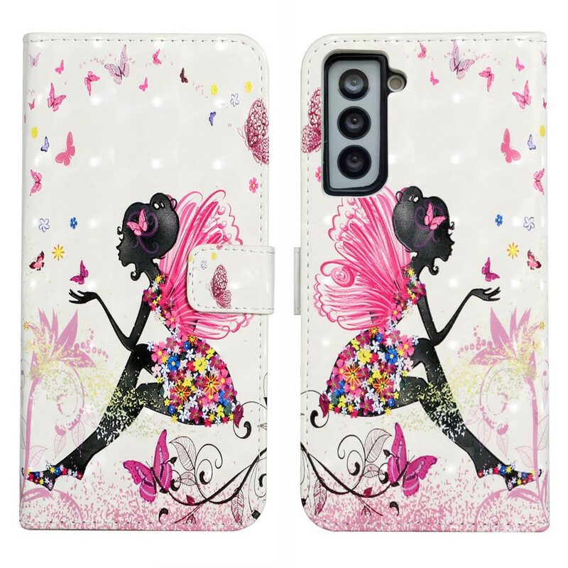 Custodia in pelle Samsung Galaxy S21 FE Fata Magica