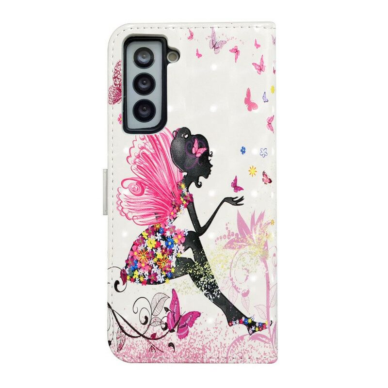 Custodia in pelle Samsung Galaxy S21 FE Fata Magica