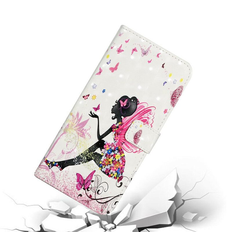 Custodia in pelle Samsung Galaxy S21 FE Fata Magica