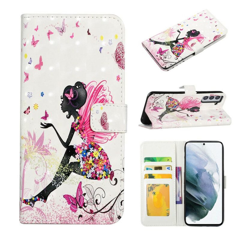 Custodia in pelle Samsung Galaxy S21 FE Fata Magica