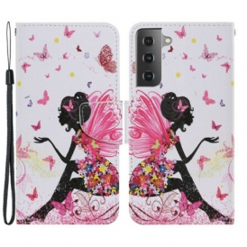 Custodia in pelle Samsung Galaxy S21 FE Fata Magica