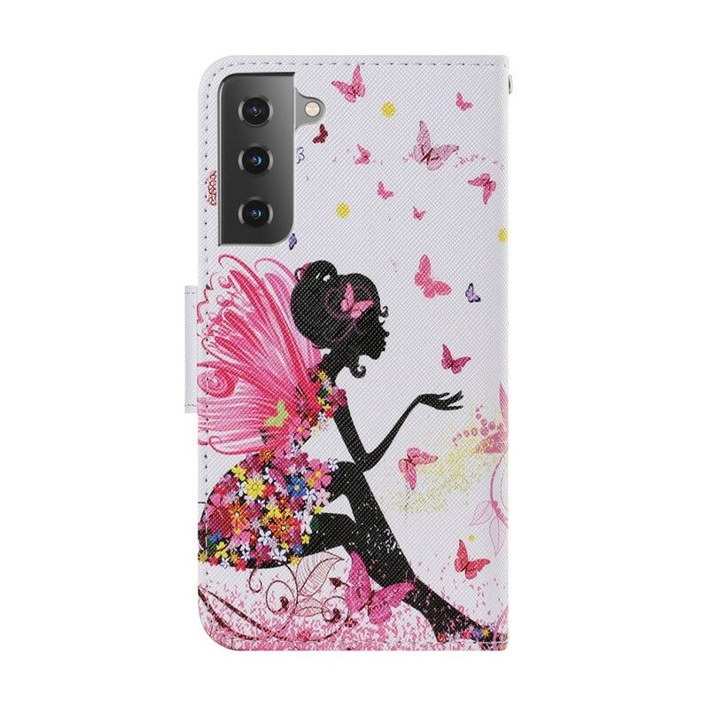 Custodia in pelle Samsung Galaxy S21 FE Fata Magica