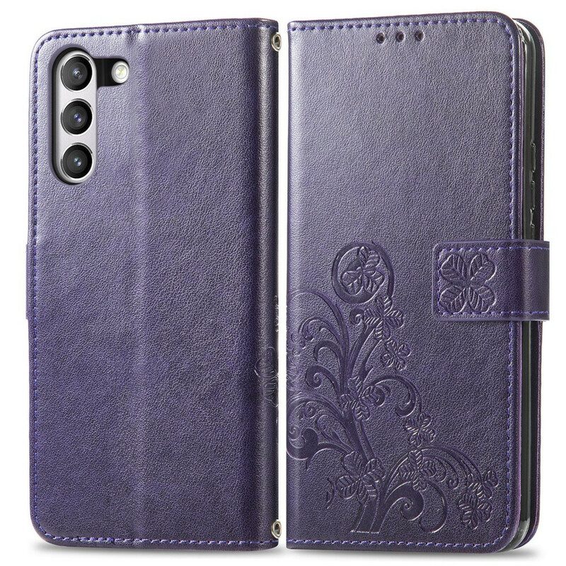 Custodia in pelle Samsung Galaxy S21 FE Fiori Astratti