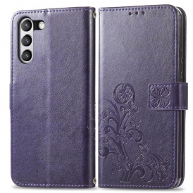 Custodia in pelle Samsung Galaxy S21 FE Fiori Astratti