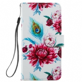 Custodia in pelle Samsung Galaxy S21 FE Fiori Intensi