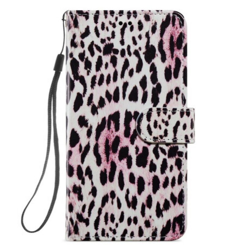 Custodia in pelle Samsung Galaxy S21 FE Leopardato