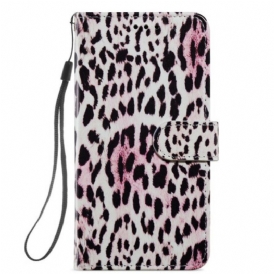 Custodia in pelle Samsung Galaxy S21 FE Leopardato