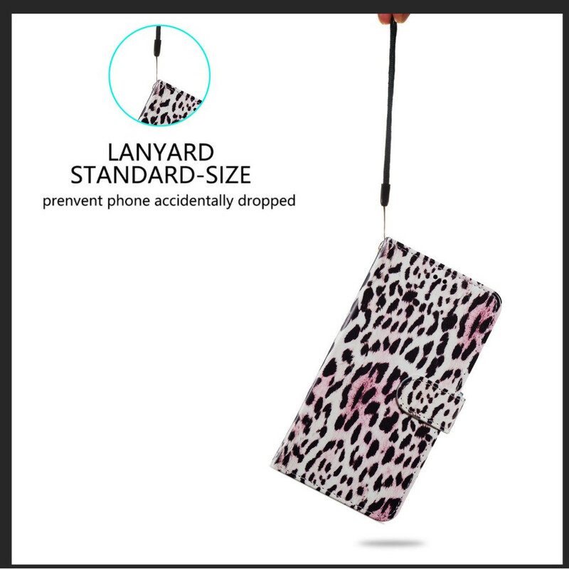 Custodia in pelle Samsung Galaxy S21 FE Leopardato