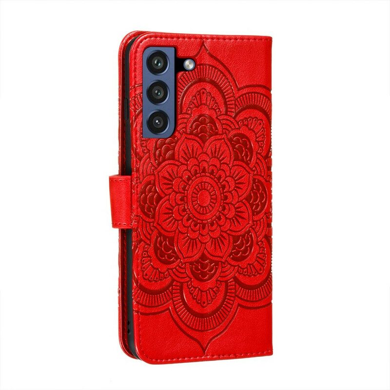 Custodia in pelle Samsung Galaxy S21 FE Mandala Completo