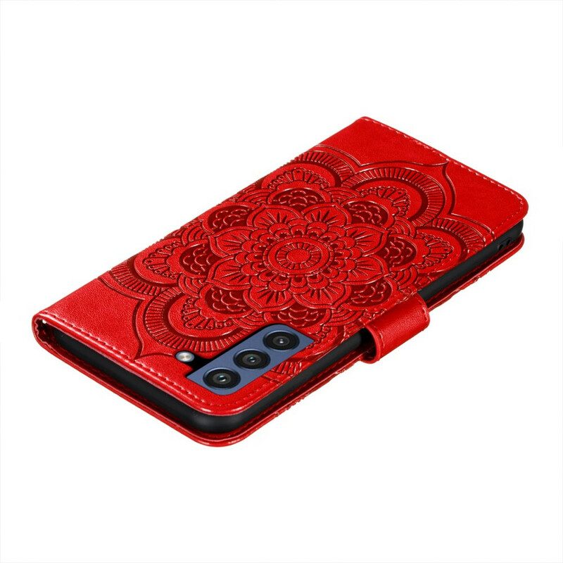 Custodia in pelle Samsung Galaxy S21 FE Mandala Completo