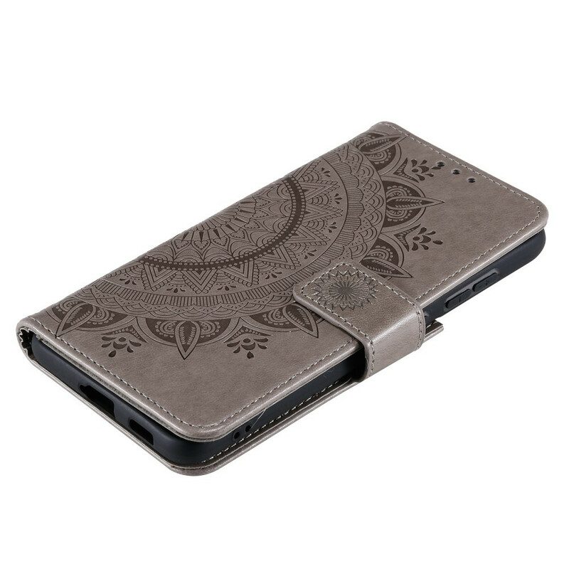 Custodia in pelle Samsung Galaxy S21 FE Mandala Del Sole