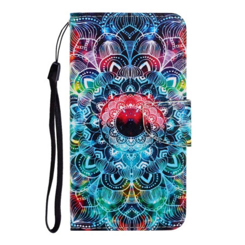 Custodia in pelle Samsung Galaxy S21 FE Mandala Nel Cielo