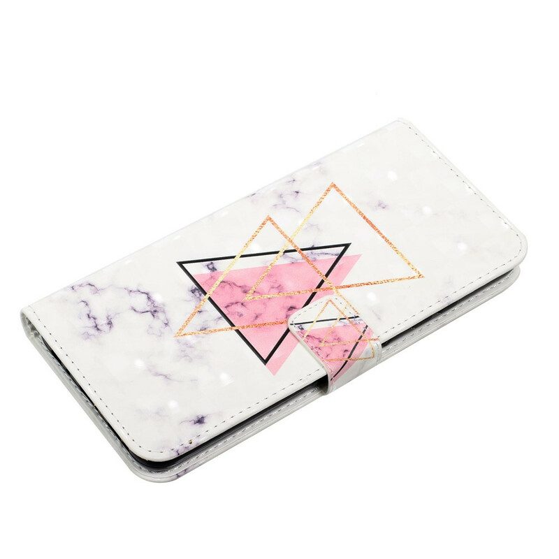 Custodia in pelle Samsung Galaxy S21 FE Triangolo Di Paillettes